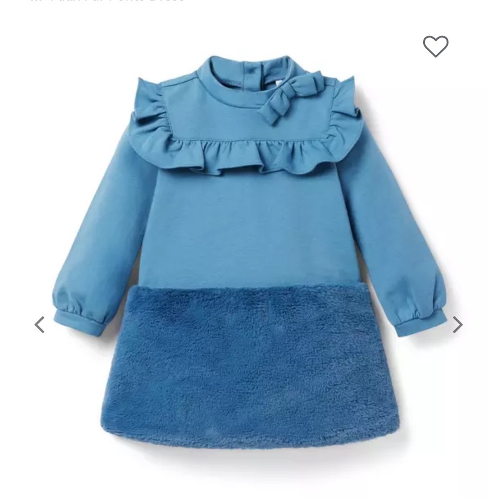 Janie and Jack FAUX FUR PONTE DRESS